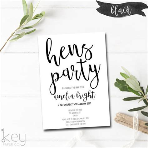 7 Hen Party Invitation Designs And Templates Psd Ai