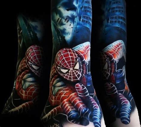 Kids face painting set of 6pcs small size superhero stencils batman superman spiderman wonder woman thor. 100 Spiderman Tattoo Design Ideas For Men - Wild Webs Of Ink