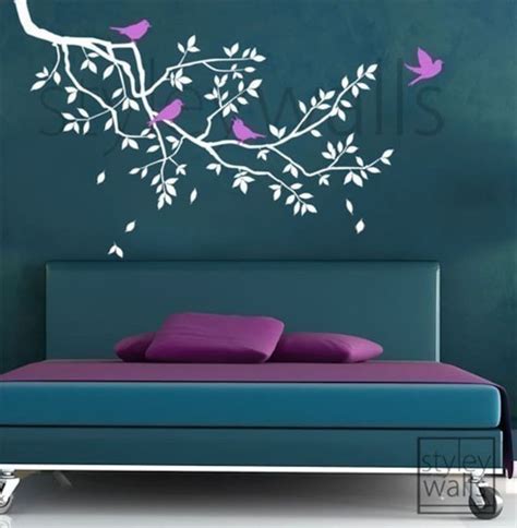 Branch Wall Decal Branch And Birds Wall Decal T Birds Etsy