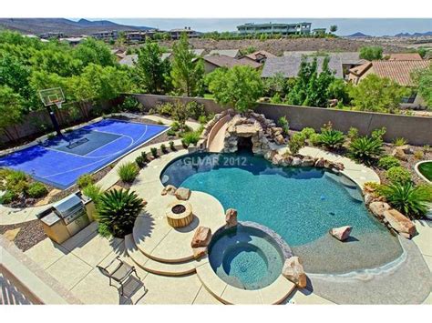A typical concrete pad for a backyard basketball court will consist of a 4″ pad with steel reinforced rebar and saw cut expansion joints. inground trampoline basketball and pool - Google Search ...