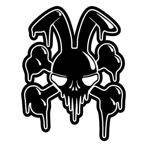 10 8 13 9cm evil rabbit skull graffiti vinyl car styling interesting waterproof car stickers