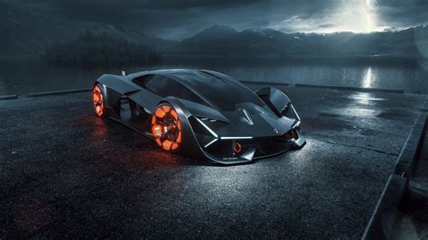 1600x900 2019 Lamborghini Terzo Millennio Digital Art Wallpaper