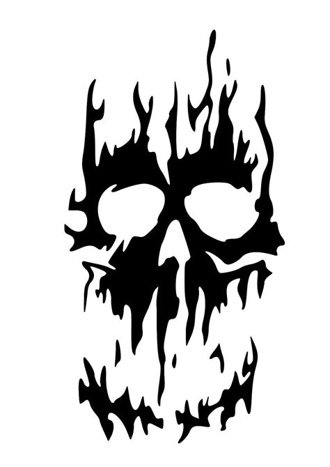 High Detail Flaming Skull Airbrush Stencil Free Uk Postage • £450