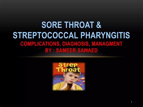 Sore Throat And Streptococcal Pharyngitis Ppt