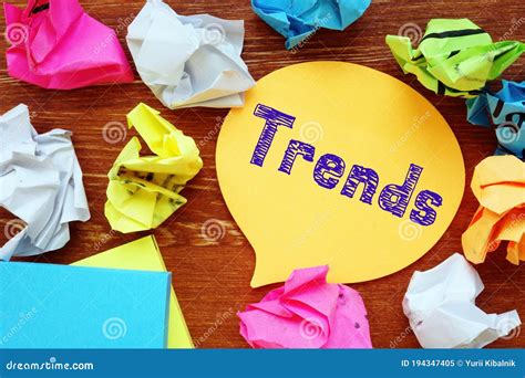 Business Concept Meaning Trends With Phrase On The Sheet Stock Image