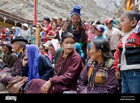 Ladakhi People Hemis Gompa Festival Ladakh India Stock Photo