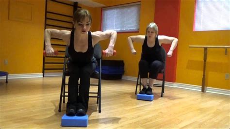 Cardio And Strength Exercises On A Chair 2 For People