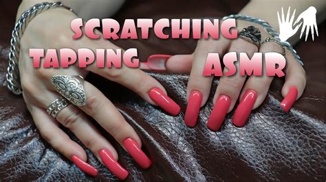 Asmr Leather Scratching And Tapping Long Nails Youtube