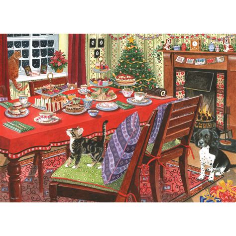 Christmas Tea 1000 Piece Jigsaw Puzzle Bits And Pieces