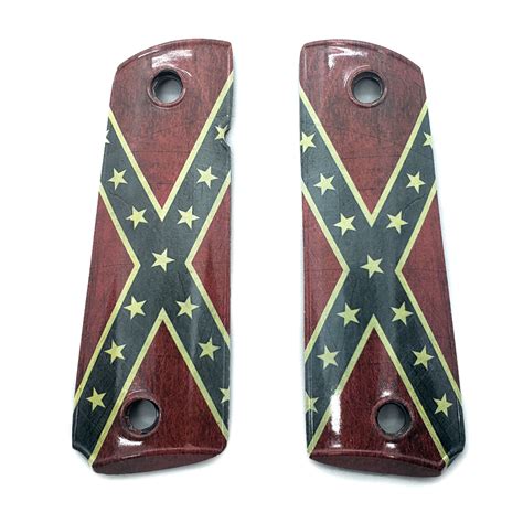 1911 Pistol Grips Dixie Flag Smooth Grips America