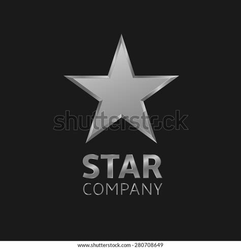 Super Silver Star Vector Logo Icon Stock Vector Royalty Free 280708649