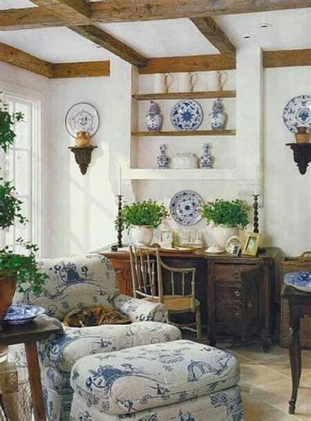 French Cottage Blue And White With Rustic Woods Oh The