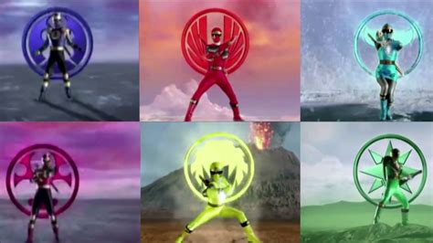 Power Rangers Ninja Storm All Group Morph Combinations 2 Ways And