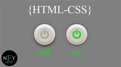 How To Make Switch On And Off Button Using Html And Css Narenetech