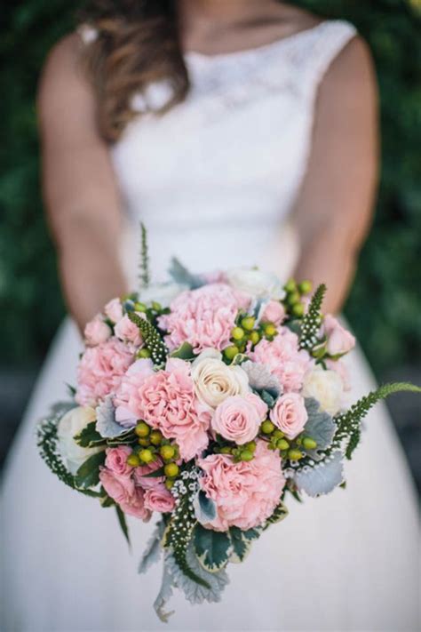 Unexpected Carnation Wedding Bouquets