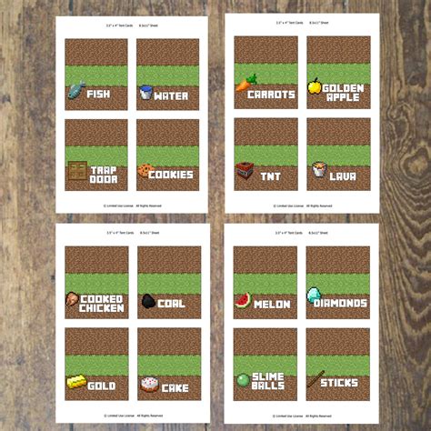 Scroll down to go through the cool minecraft birthday cakes! 7 Best Images of Sticks Minecraft Party Printables Free ...