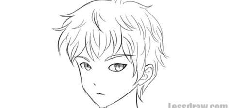 To draw the eyes closed, just draw the upper eyelids like you normally would—a downward curving line for female anime eyes or a horizontal line with a slight curve for male anime eyes. 40+ Step By Step Anime Drawings Easy Boy Pictures - Anime ...