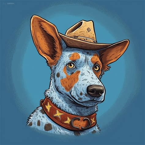 Premium Ai Image There Is A Dog Wearing A Cowboy Hat And A Collar