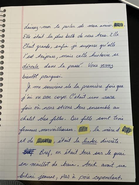 Im Learning French So Im Writing Little Stories I Really Like My