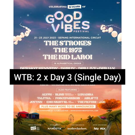 good vibes festival gvf single day day 3 passes tickets and vouchers event tickets on carousell