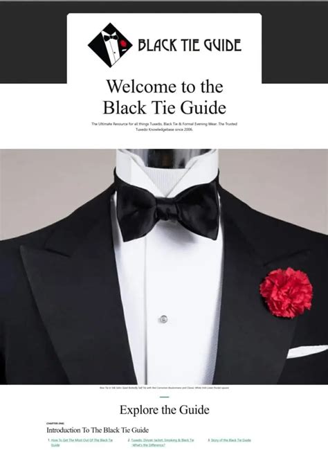 Story Of The Black Tie Guide Gentlemans Gazette
