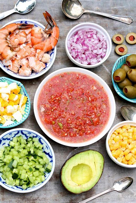 Check spelling or type a new query. Classic Gazpacho (A toppings bar makes it a meal－or a ...