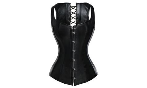 steampunk steel boned lace up back sexy body bustier overbust corset groupon