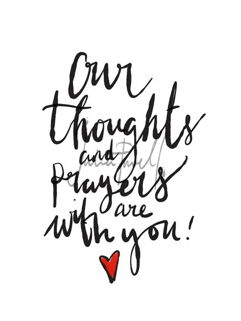 Our Thoughts And Prayers Are With You Card Just Believe