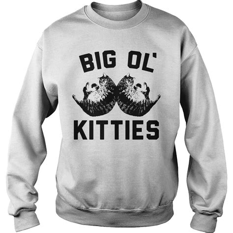 Big Ol Kitties Womens Funny Cat Shirt Hoodie Sweater And V Neck T Shirt