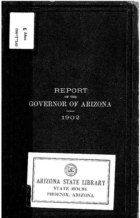 Report Of The Governor Of Arizona Made To The Secretary Of The Interior