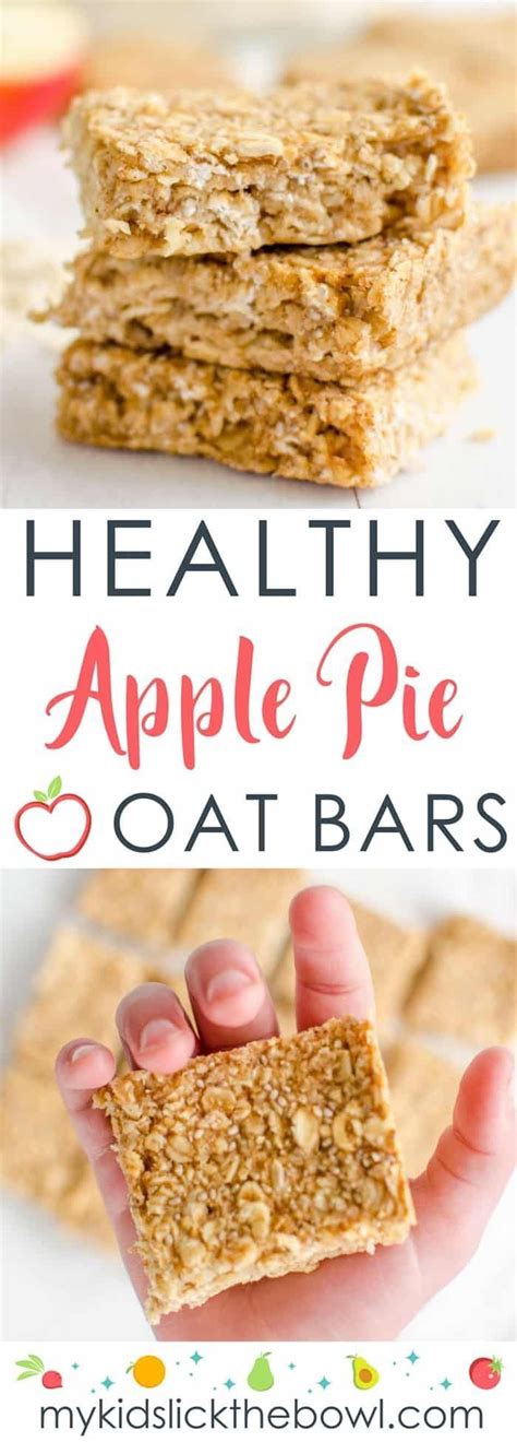 Healthy Apple Oat Bars Recipe Oat Bars Healthy Vegan Snacks Baby