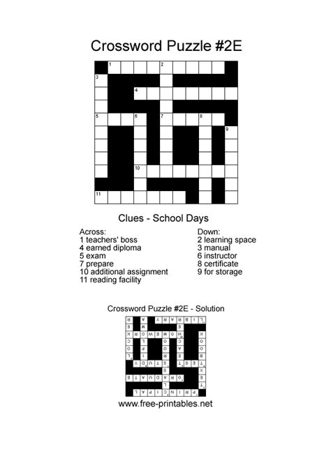 They're in pdf format so they're easy to print. Beginner Super Easy Crossword Puzzles Printable ...