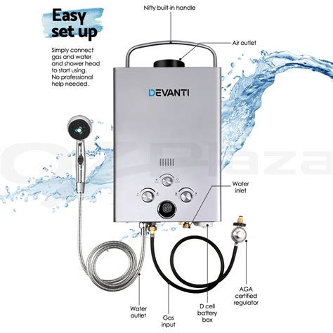 Get the best deals on portable camping solar showers. Devanti Gas Hot Water Heater Portable Shower Pump Camping ...