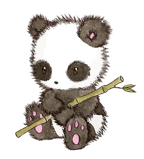 Desenho Panda Png Segurando Bambu