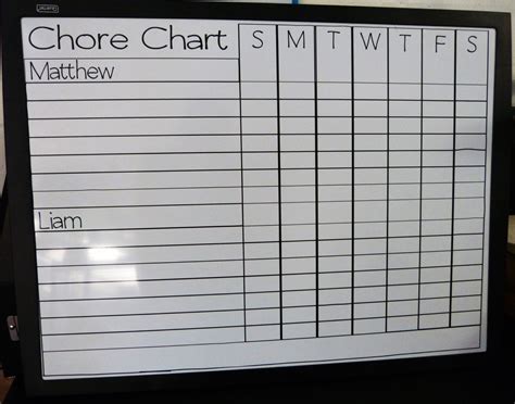 Daily Chore Chart For Kids Dry Erase Board Chore Chart Images And