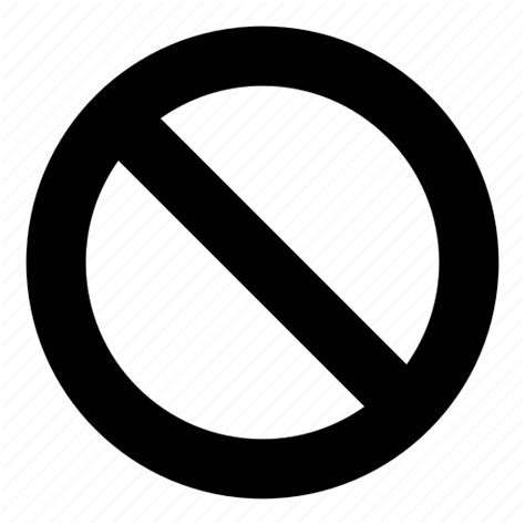 Ban Banned Cancel Circle Diagonal Sign Icon
