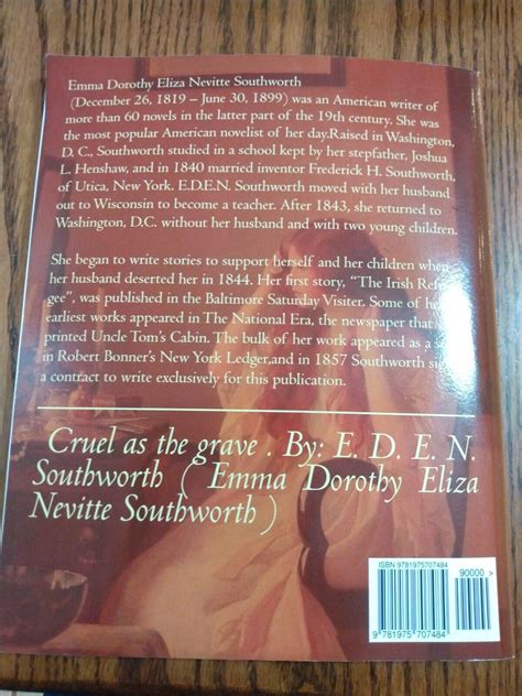 Cruel As The Grave Paperback Book By By Mrs E D E N Southworth Ebay