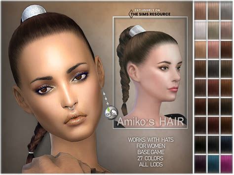 Sims 4 Amikos Hairstyle By Bakalia From Tsr The Sims Book