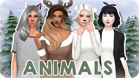 Animal Inspired Sims Sims 4 Create A Sim Youtube