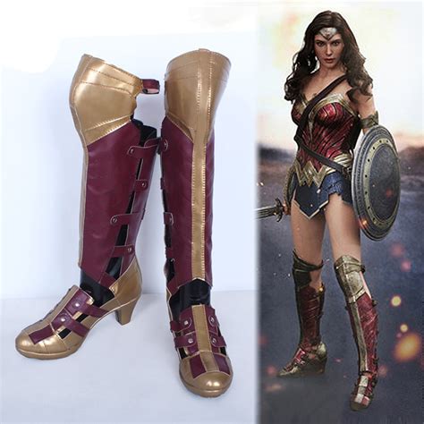 11 Movie Wonder Woman Cosplay Shoes Diana Princess Hollow Out High