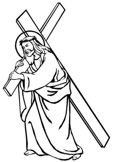 Jesus On Cross Outline Images And Photos Finder