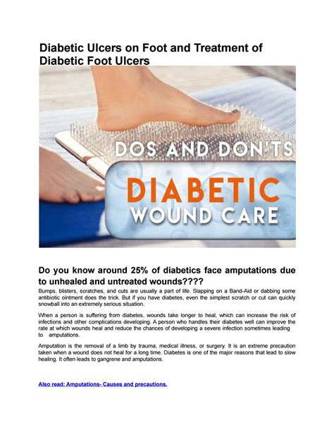 Diabetic Ulcers On Foot And Treatment Of Diabetic Foot Ulcers By Sugar