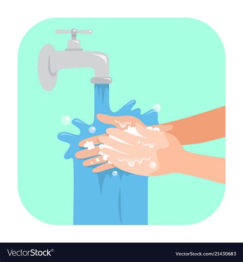 Washing Hands With Soap Royalty Free Vector Image