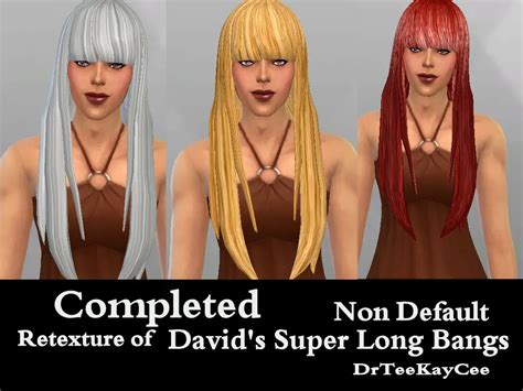 Sim Culture Nation David Super Long Bangs Hairstyle Retextured Sims
