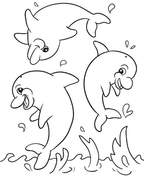 Cute Dolphin Coloring Page 197 Popular Svg File