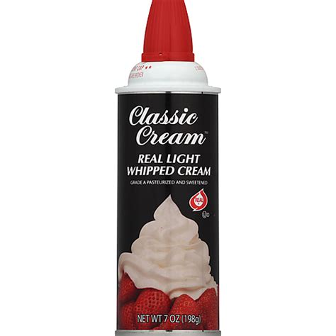 Classic Cream Whipped Cream 7 Oz Whipped Toppings Quality Foods