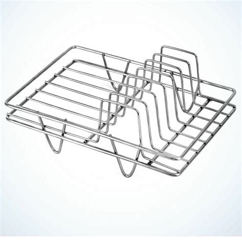 silver free standing stainless steel kitchen dish rack size 12 x 18 inch at rs 380 piece in