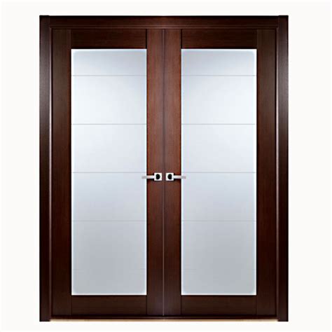 Aries Modern Interior Double Door With Glass Panels Aries Interior Doors