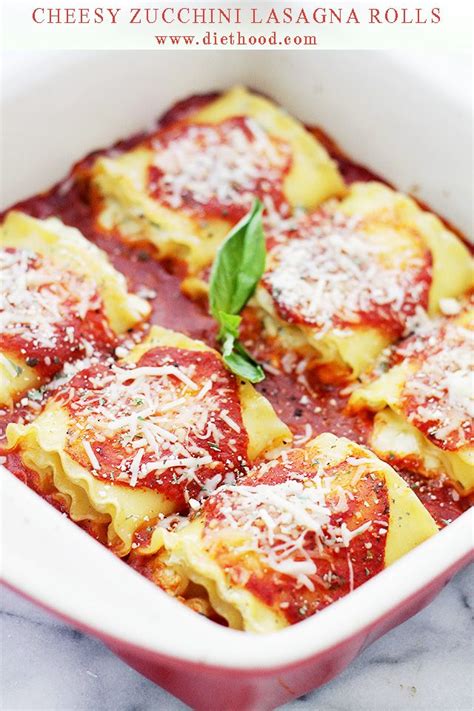 Cheesy Zucchini Lasagna Rolls Delicious And Cheesy