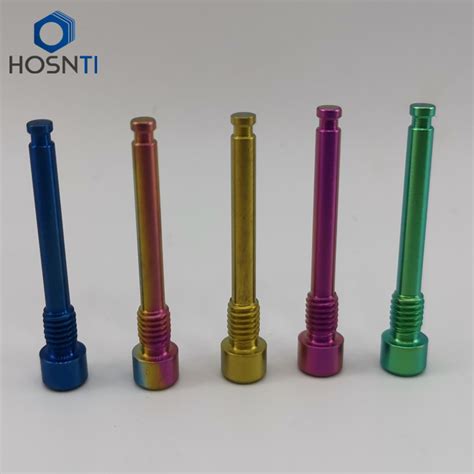 Colored Titanium Disc Brake Pads Thread Pins Baoji Hosn Titanium Co Ltd